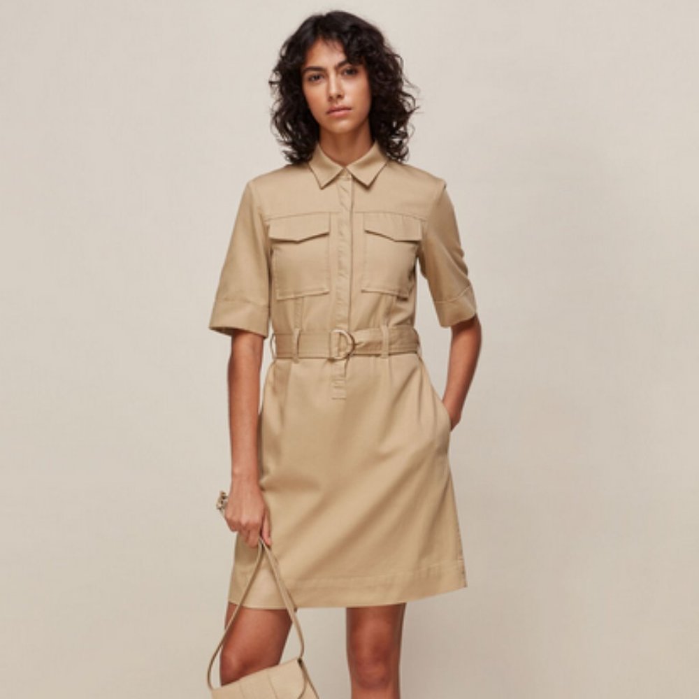 Whistles Gemma Shirt Dress Sz 2
